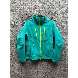 Koppen Softshell Full-Zip Hooded Ski Jacket Turquoise Green‎ Womens Size S